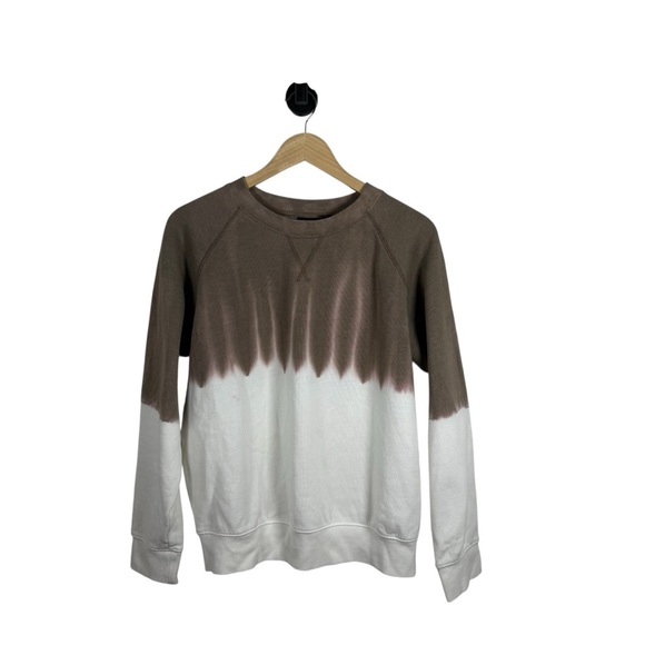 Richer Poorer Women’s Tie Die Crew Neck Sweatshirt Brown/White M - Picture 5 of 9